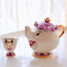 Load image into Gallery viewer, Cartoon Beauty And The Beast Teapot Mug Mrs Potts Chip Tea Pot Cup Cogsworth Ceramics One Set Lovely Cute Creative Xmas Gift