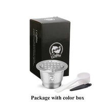 Load image into Gallery viewer, Refillable Upgrade Square Hole Nespresso Stainless Steel Empty Capsule Crema Reusable Coffee Filter Cup Reusable Cafe Dripper