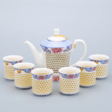 Load image into Gallery viewer, YeFine Chinese Kung Fu Tea Set Porcelain Hollow Out Creative Design Ceramic Teapot With 6 Tea Cups Travel Drinkware Luxury Gift