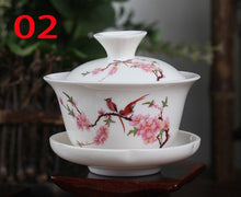 Load image into Gallery viewer, China Hand Painted Tea Set,Dehua High quality white porcelain gaiwan tea porcelain pot set for travel Beautiful and easy kettle